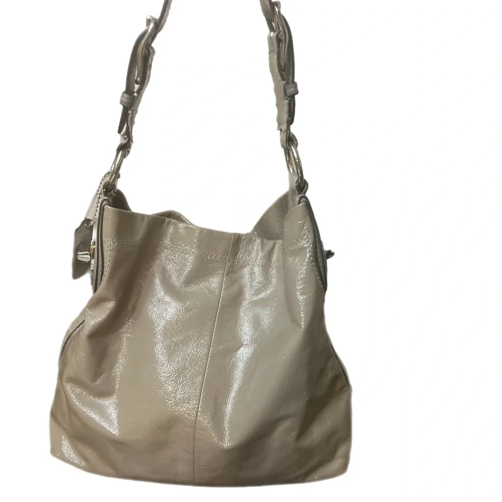Coach Tan Leather Shoulder Bag with Relaxed Silhouette# 19755